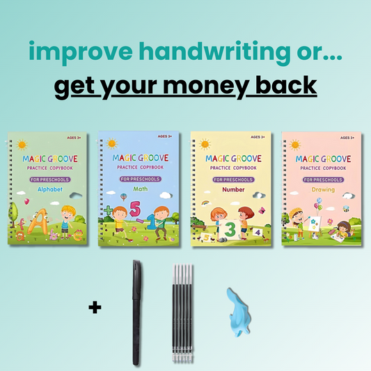 reusable grooved handwriting workbooks